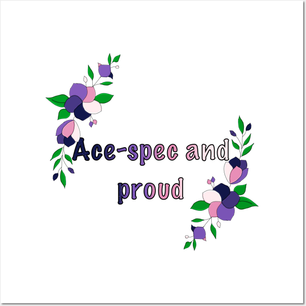 Ace-spec and proud floral design Wall Art by designedbyeliza